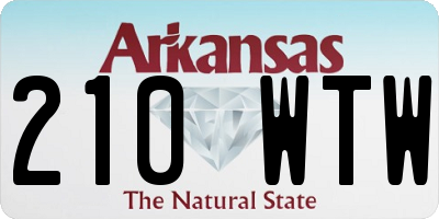 AR license plate 210WTW