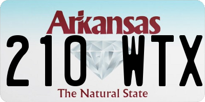 AR license plate 210WTX