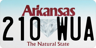 AR license plate 210WUA