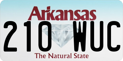 AR license plate 210WUC