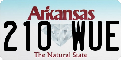 AR license plate 210WUE