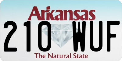 AR license plate 210WUF