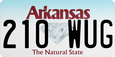 AR license plate 210WUG
