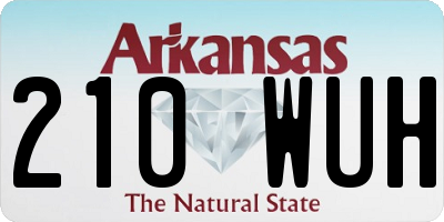 AR license plate 210WUH