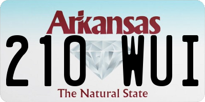 AR license plate 210WUI