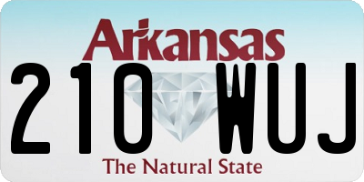 AR license plate 210WUJ