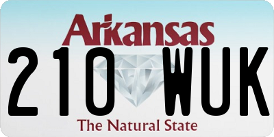 AR license plate 210WUK