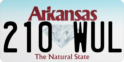 AR license plate 210WUL