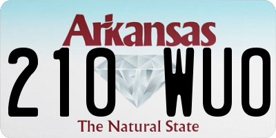 AR license plate 210WUO