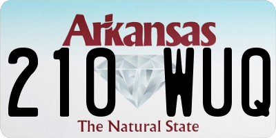 AR license plate 210WUQ