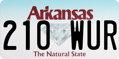 AR license plate 210WUR