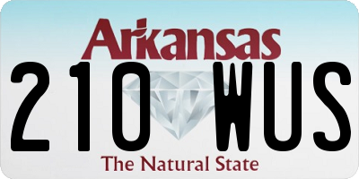AR license plate 210WUS