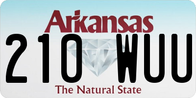 AR license plate 210WUU