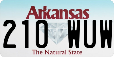 AR license plate 210WUW