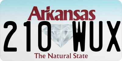 AR license plate 210WUX