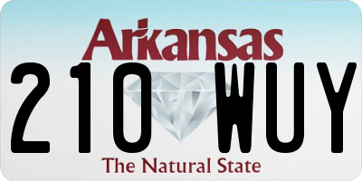 AR license plate 210WUY