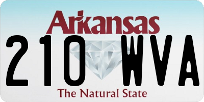 AR license plate 210WVA