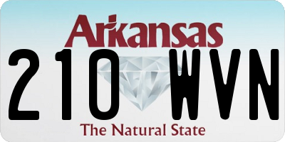 AR license plate 210WVN