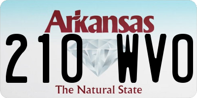 AR license plate 210WVO