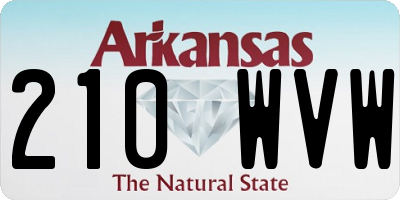 AR license plate 210WVW