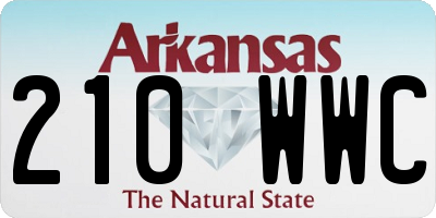 AR license plate 210WWC