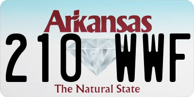 AR license plate 210WWF