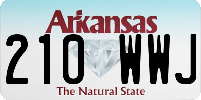 AR license plate 210WWJ