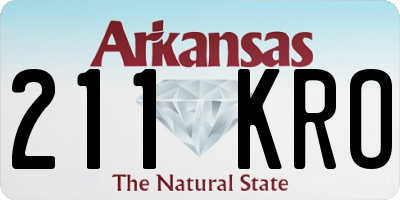 AR license plate 211KRO