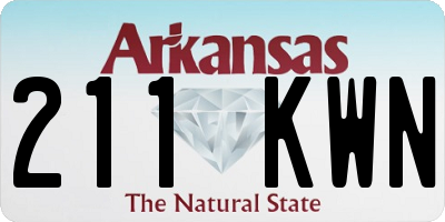 AR license plate 211KWN