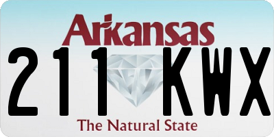 AR license plate 211KWX