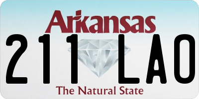 AR license plate 211LAO