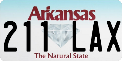 AR license plate 211LAX