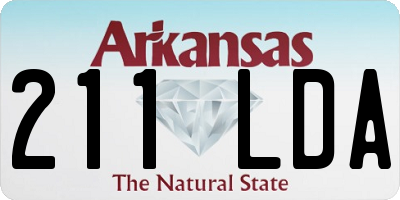 AR license plate 211LDA