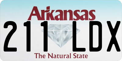 AR license plate 211LDX
