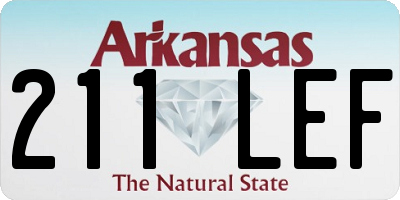 AR license plate 211LEF
