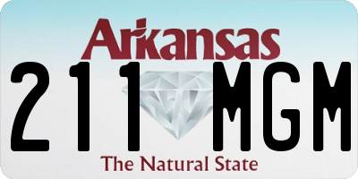AR license plate 211MGM