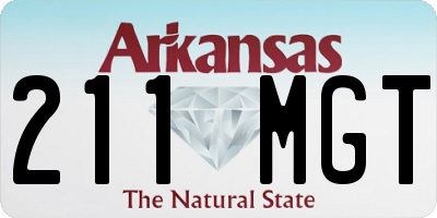 AR license plate 211MGT