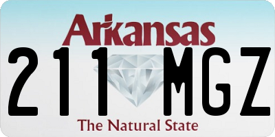 AR license plate 211MGZ