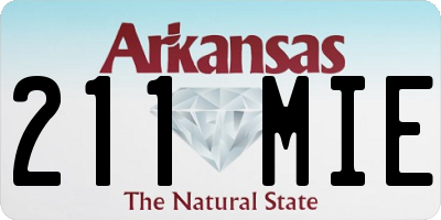 AR license plate 211MIE
