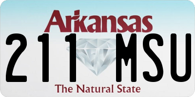 AR license plate 211MSU