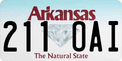 AR license plate 211OAI