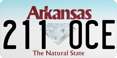 AR license plate 211OCE