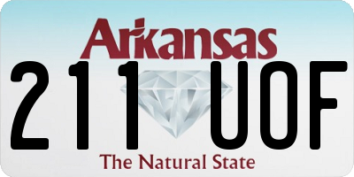 AR license plate 211UOF