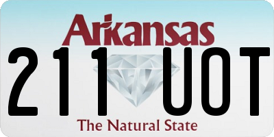 AR license plate 211UOT