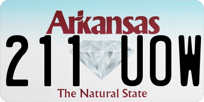 AR license plate 211UOW
