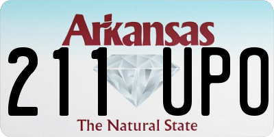 AR license plate 211UPO