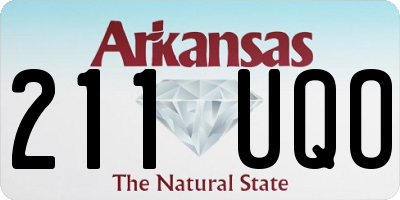 AR license plate 211UQO