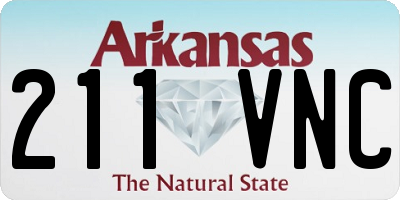 AR license plate 211VNC