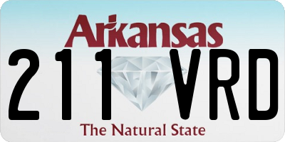 AR license plate 211VRD