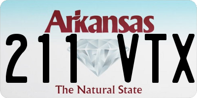AR license plate 211VTX